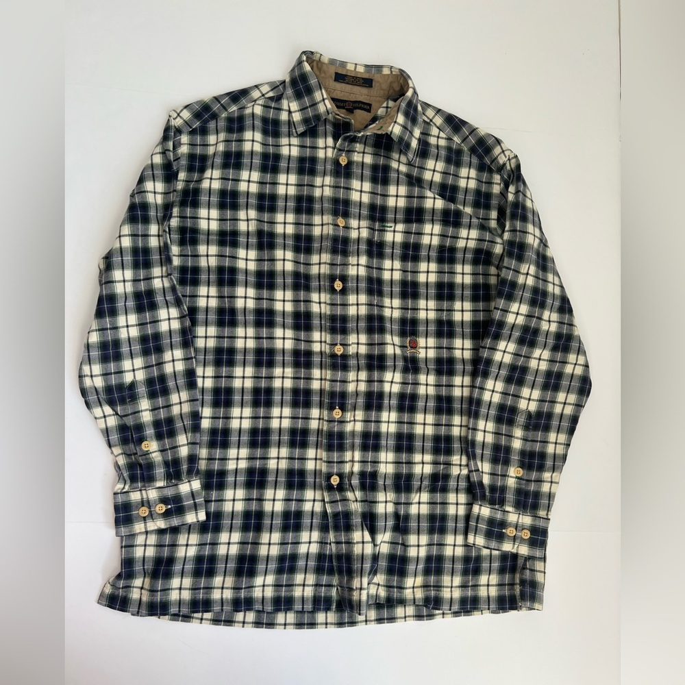 Men’s Tommy Hilfiger Plaid Button Down Shirt Size M
